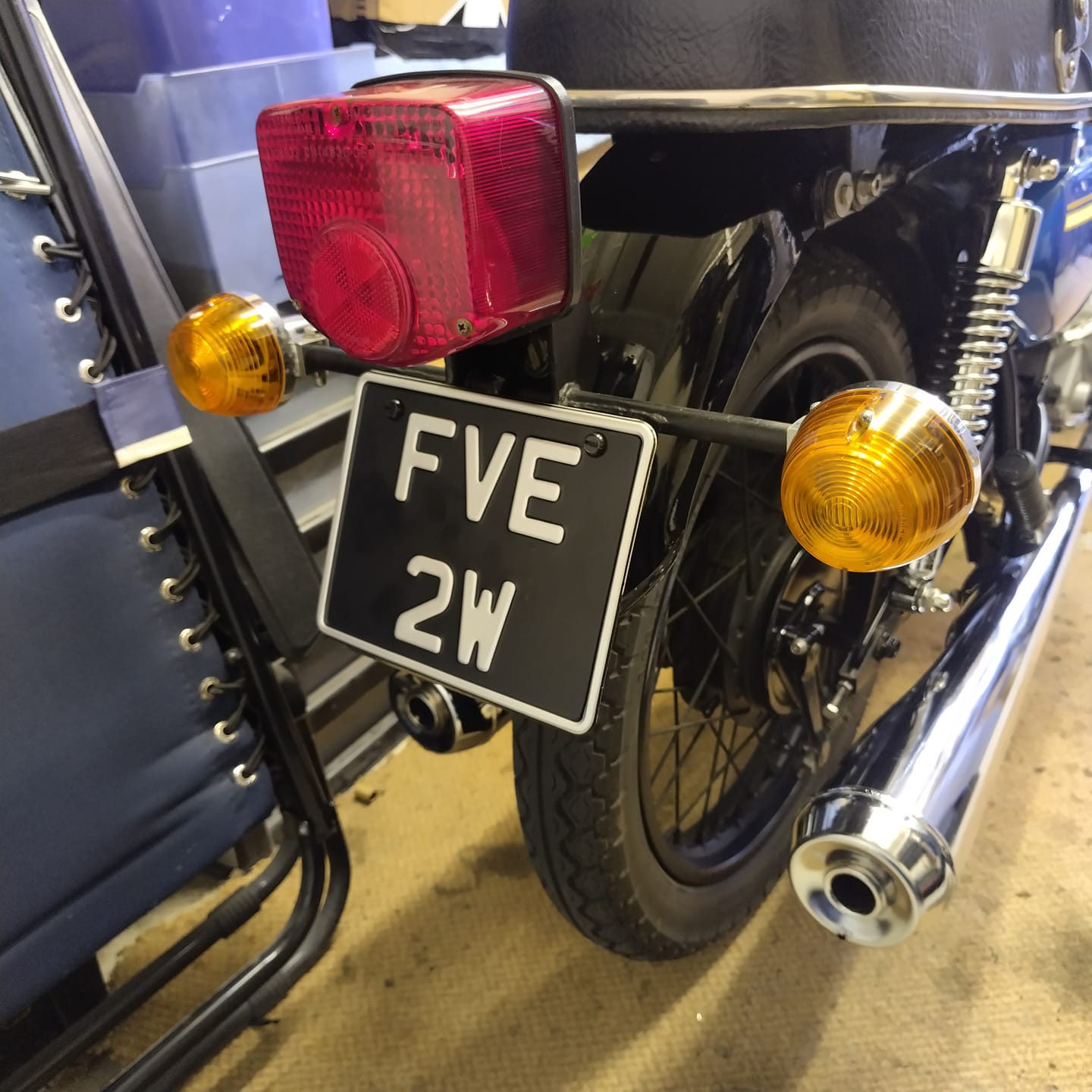 Customer photo review of Classic Metal Pressed 7.5 × 6 Motorbike Number Plate