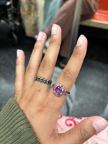 Customer photo review of Rosalia Gemstone Stainless Steel Ring