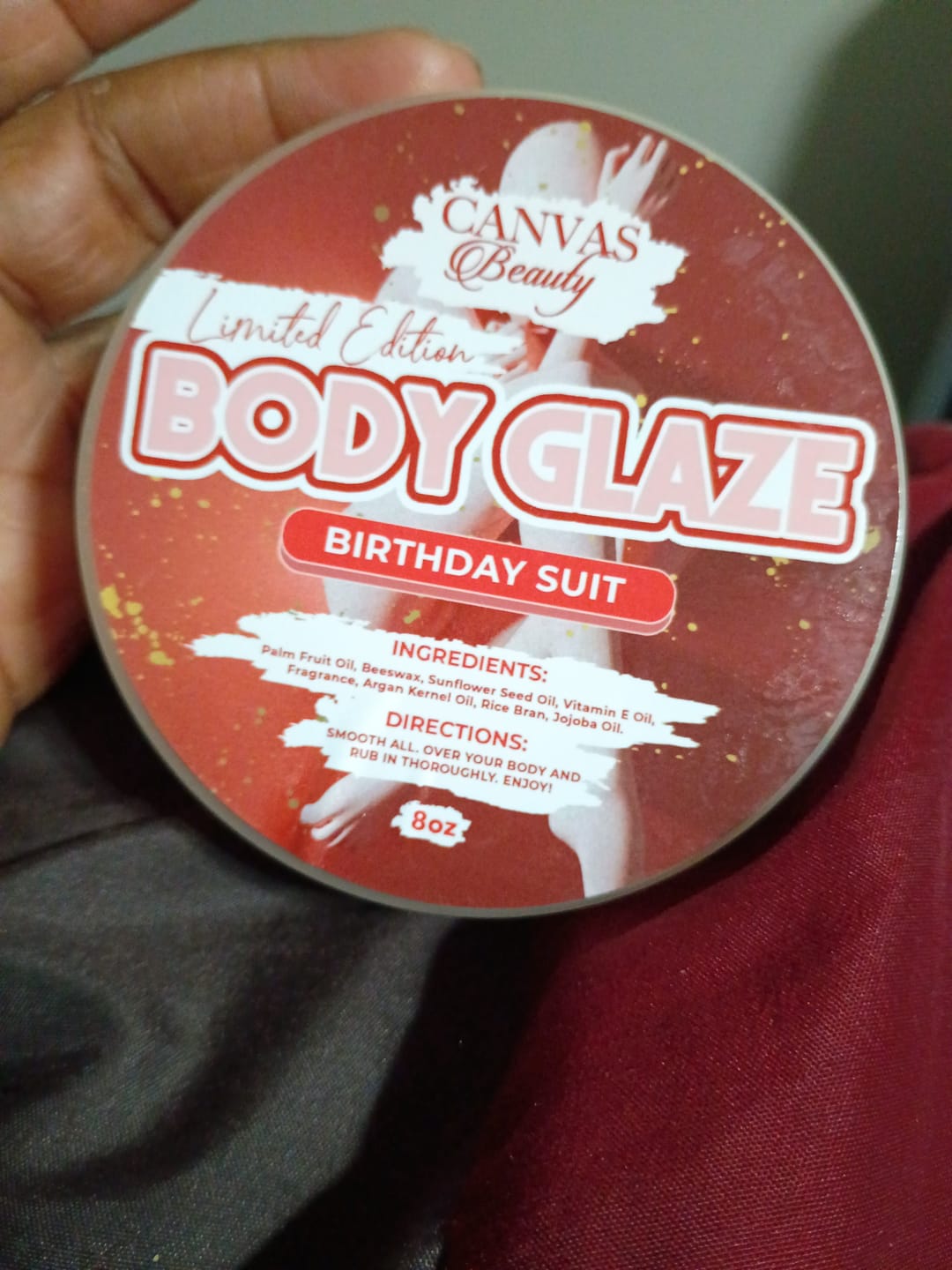 Customer photo review of (NEW) BODY GLAZE: BIRTHDAY SUIT
