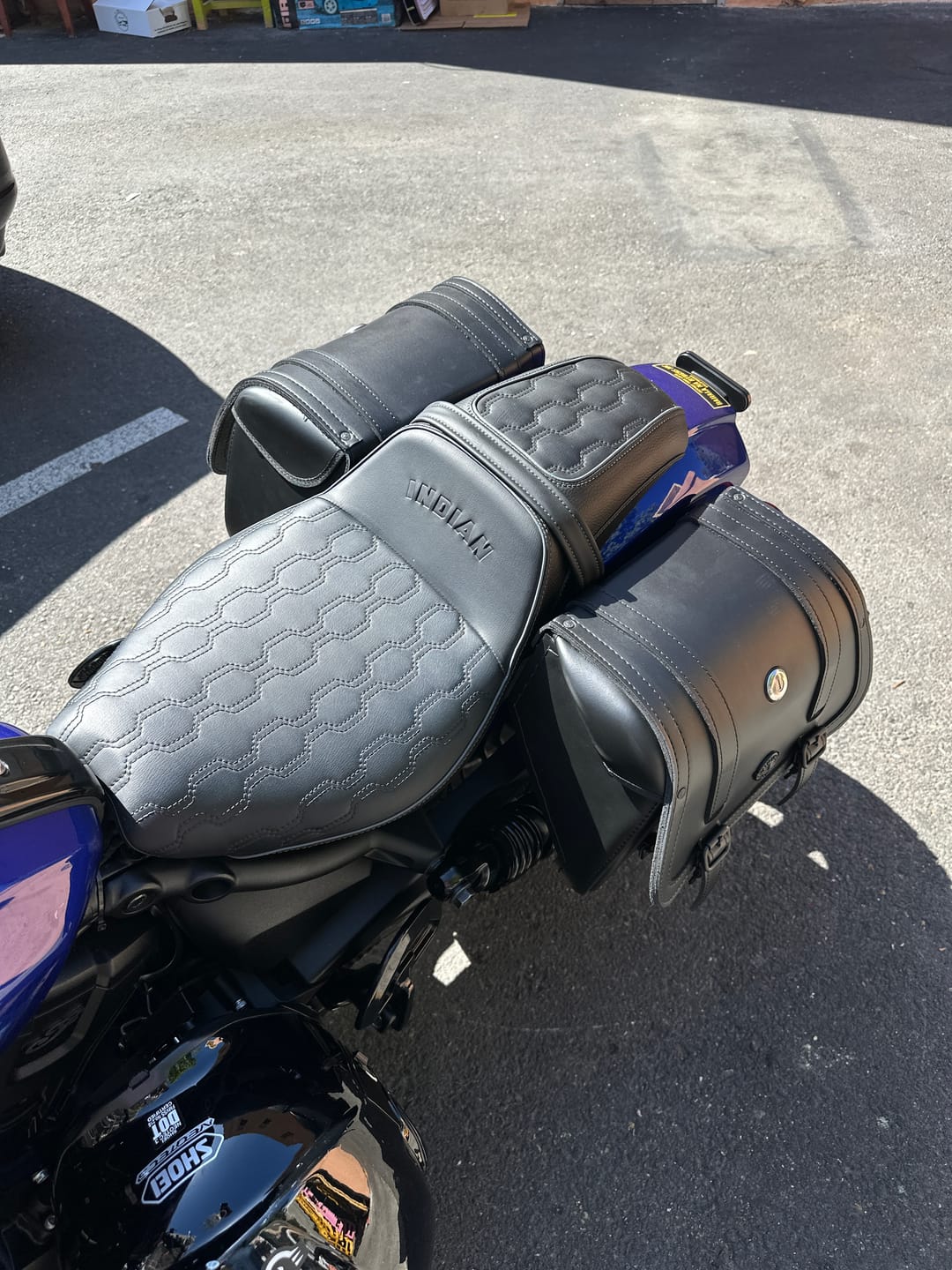 Customer photo review of 25L - SpiritBlade Large 2025+ Indian Scout Bobber Leather Motorcycle Saddlebags
