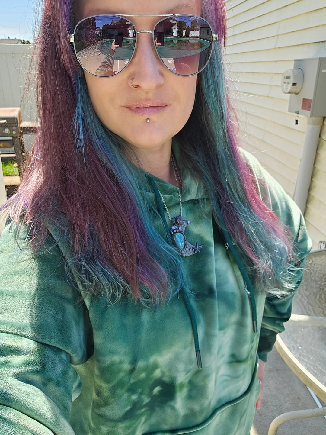 Customer photo review of Velvet Human Hoodie - Emerald Green