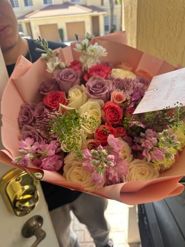 Customer photo review of Mixed Bouquet - Purple Deluxe