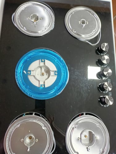 Customer photo review of Parrilla de Gas Empotrable 5 Quemadores Cristal Templado