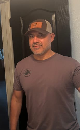 Customer photo review of Premium Custom Leather Patch Hats (Wholesale)