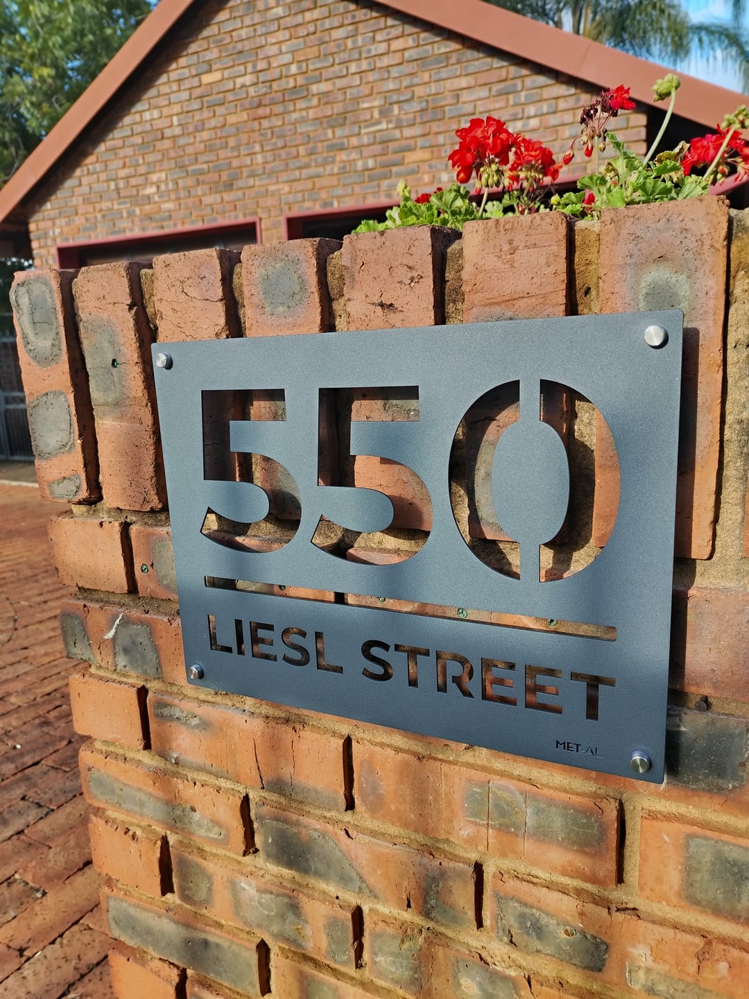 Customer photo review of The Urban Metal House Number