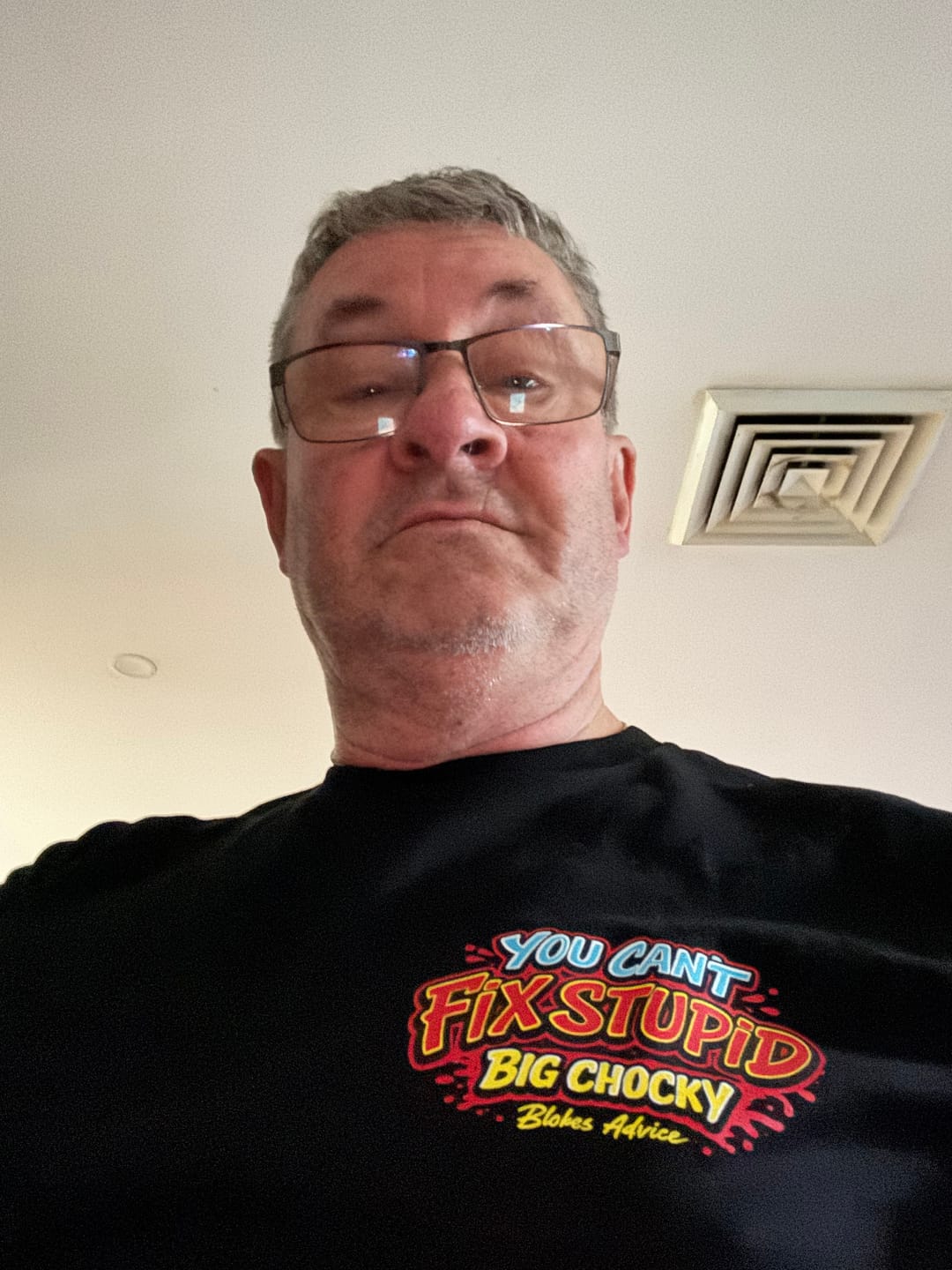 Customer photo review of Big Chocky: Clown Show Tee