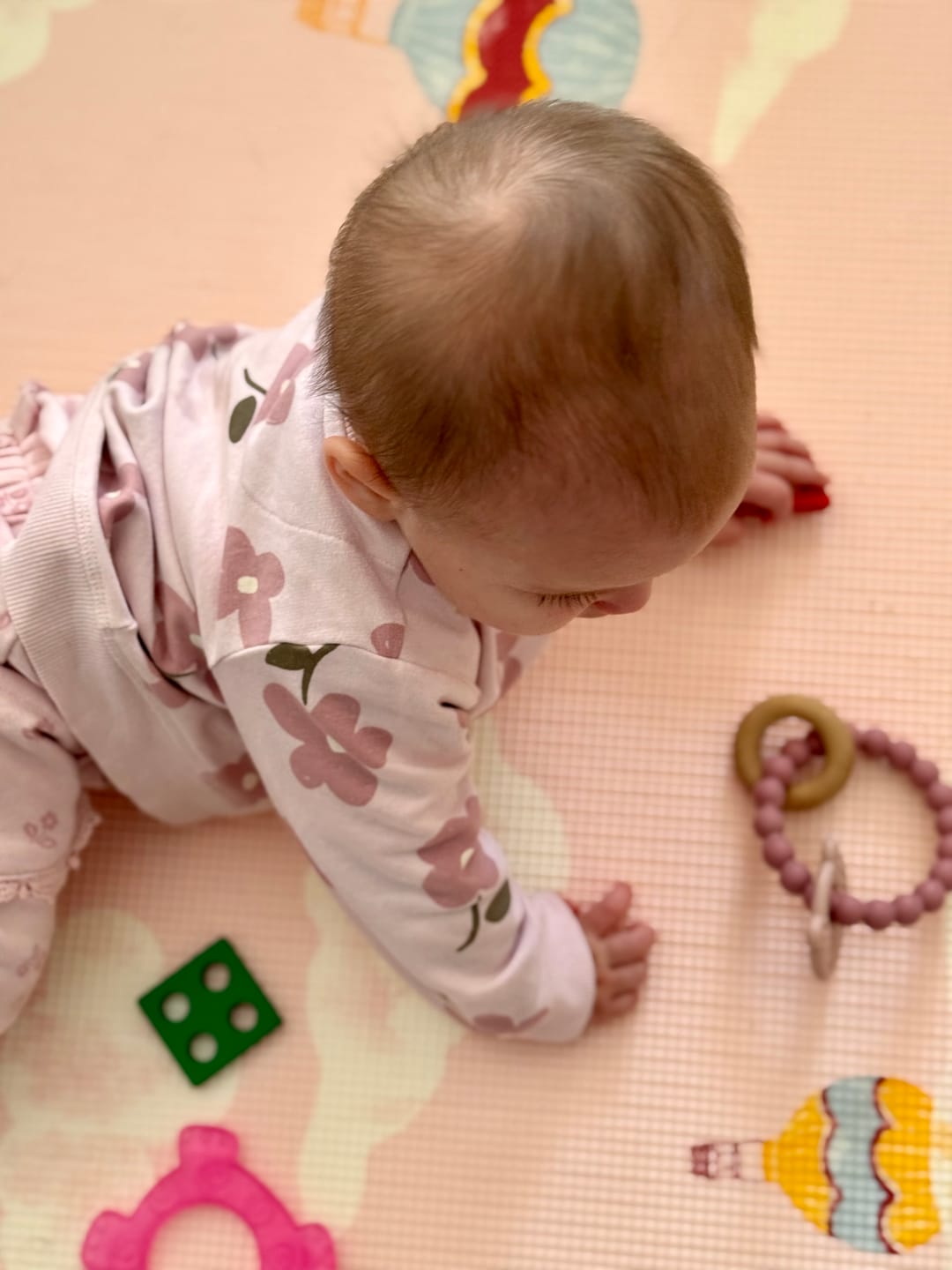 Customer photo review of Sunset Geo/ In The Clouds Pink Play Mat