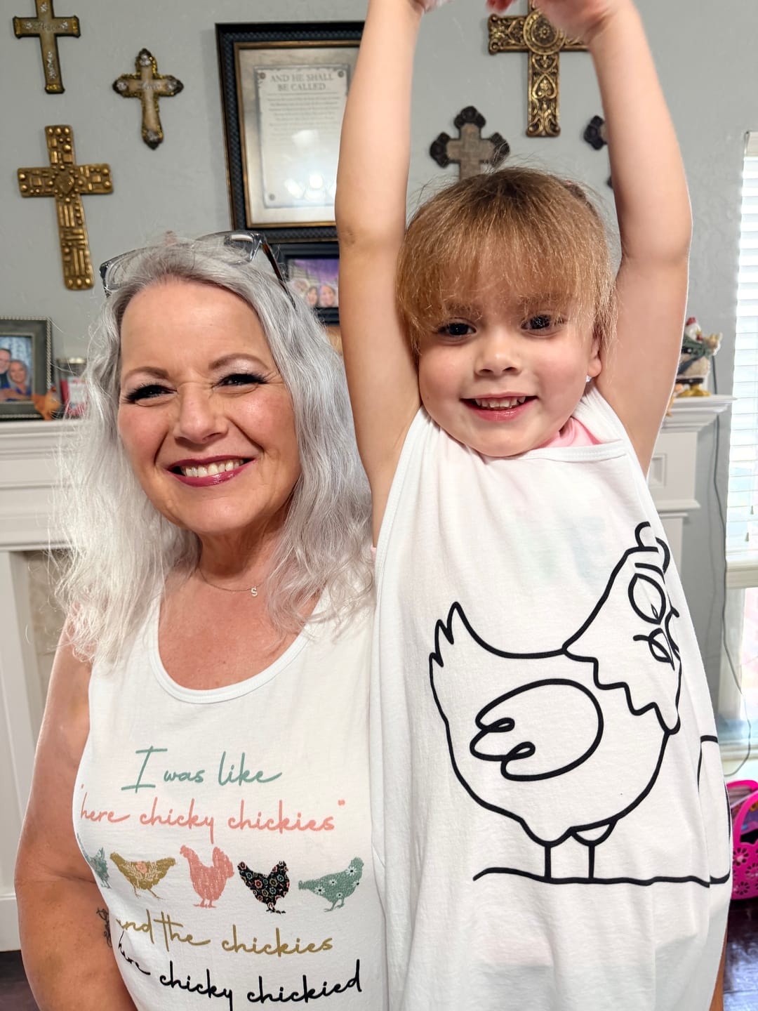 Customer photo review of Chicken and Egg Tank Top