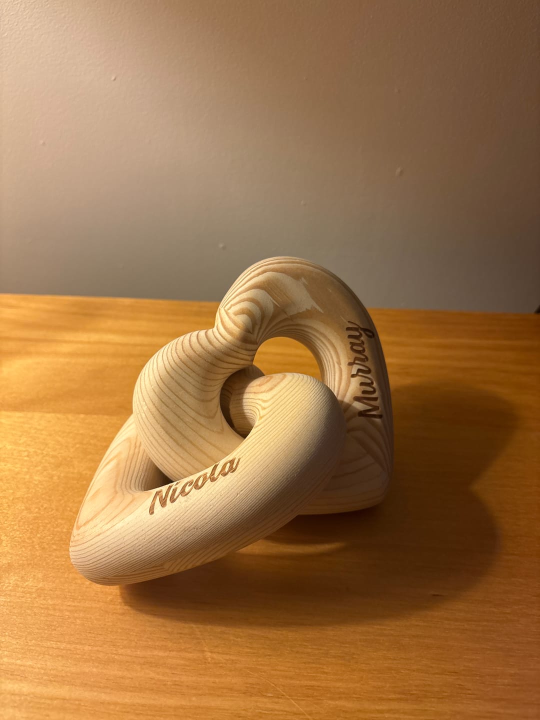 Customer photo review of Romantic Couple - Personalized Infinity Heart Sculpture
