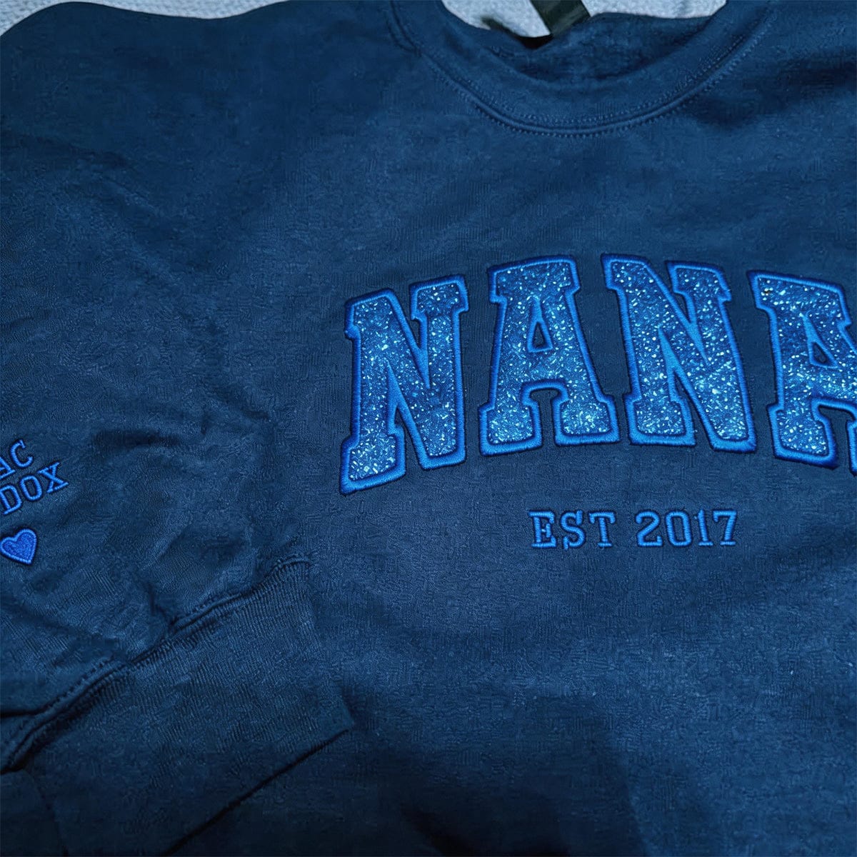 Customer photo review of Custom Embroidered Applique Glitter Mama Sweatshirt - Gift for Mom