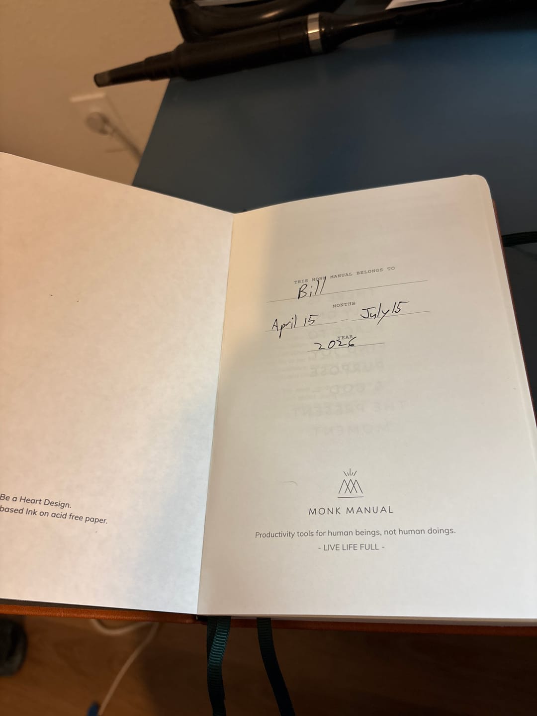 Customer photo review of Monk Manual™ 90-Day Planner
