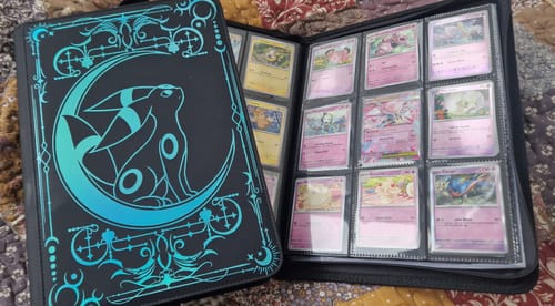 Customer photo review of Lunar Shadow Shiny 9-Pocket Trading Card Binder