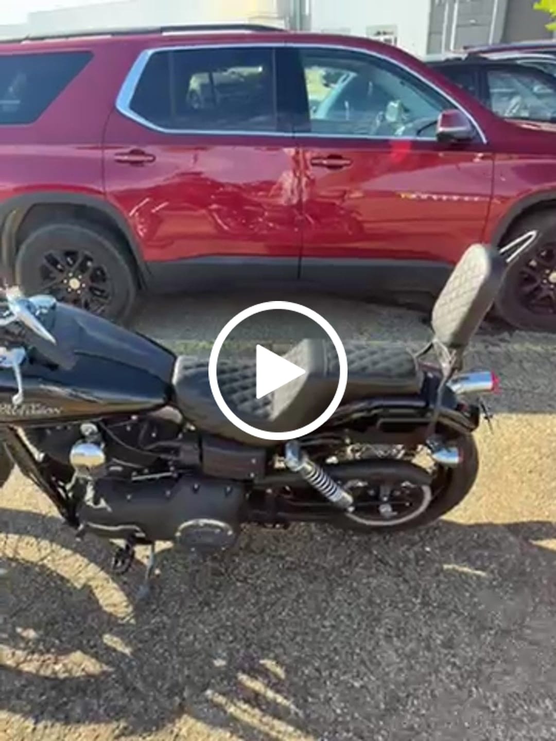 Customer video review of Iron Born Diamond Stitch 2-Up Seat for Harley Dyna Street Bob FXDB/I Black