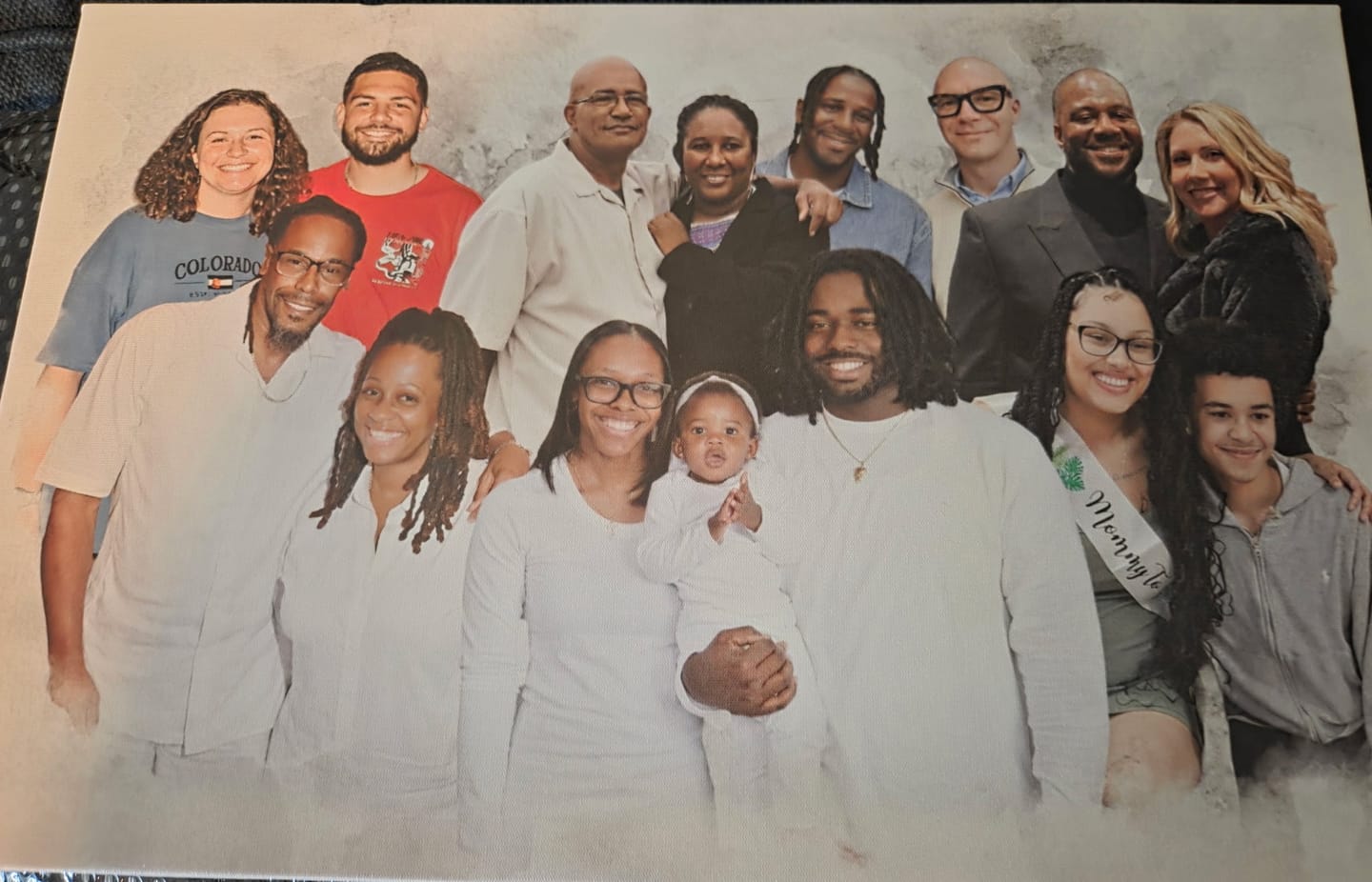 Customer photo review of Add Loved One to Photo, Family Portrait From Different Photos, Combine Photos Canvas, Christmas Gift, Memorial Gift for Dad Mom, Add Passed Away