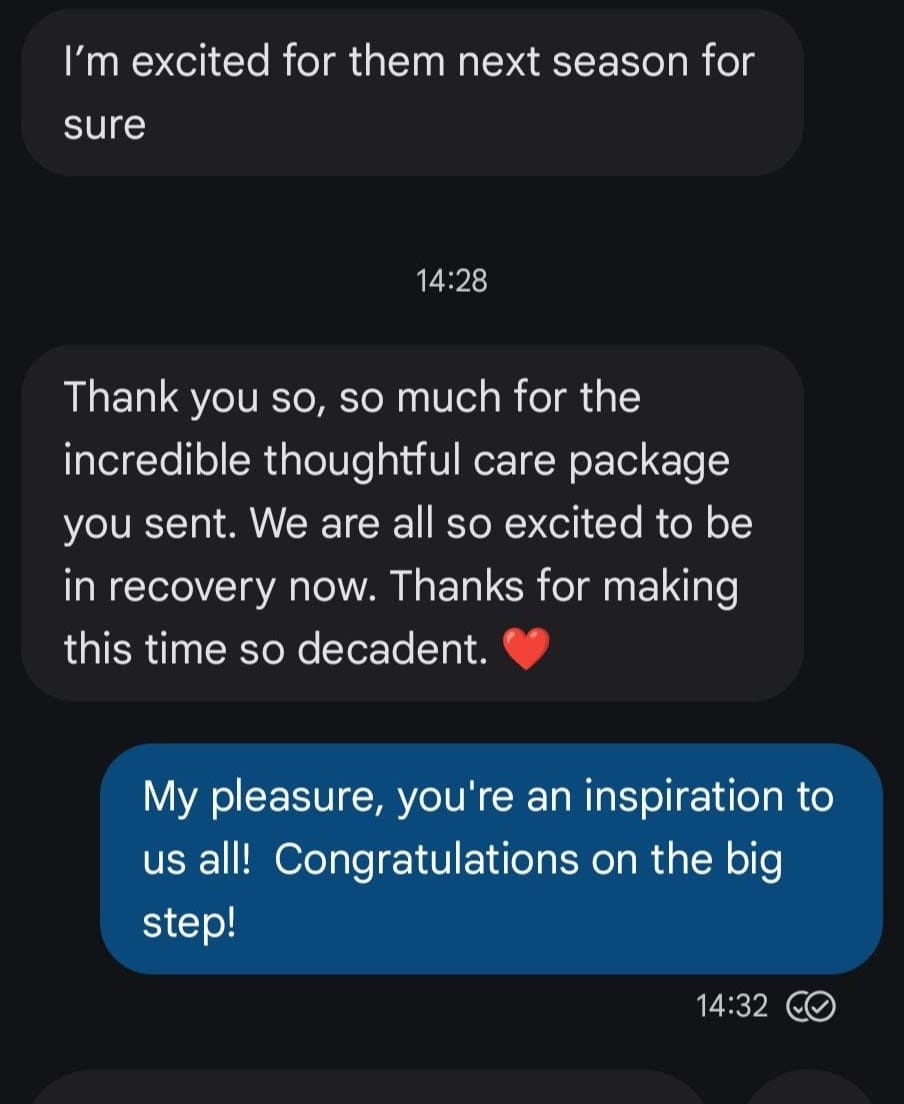 Customer photo review of Men's Chemo Care Package