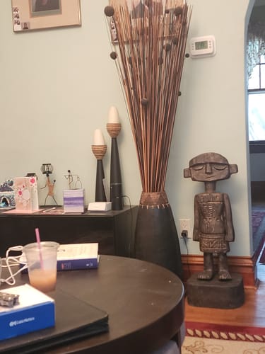 Customer photo review of Large African Wood Sculpture #AWS023