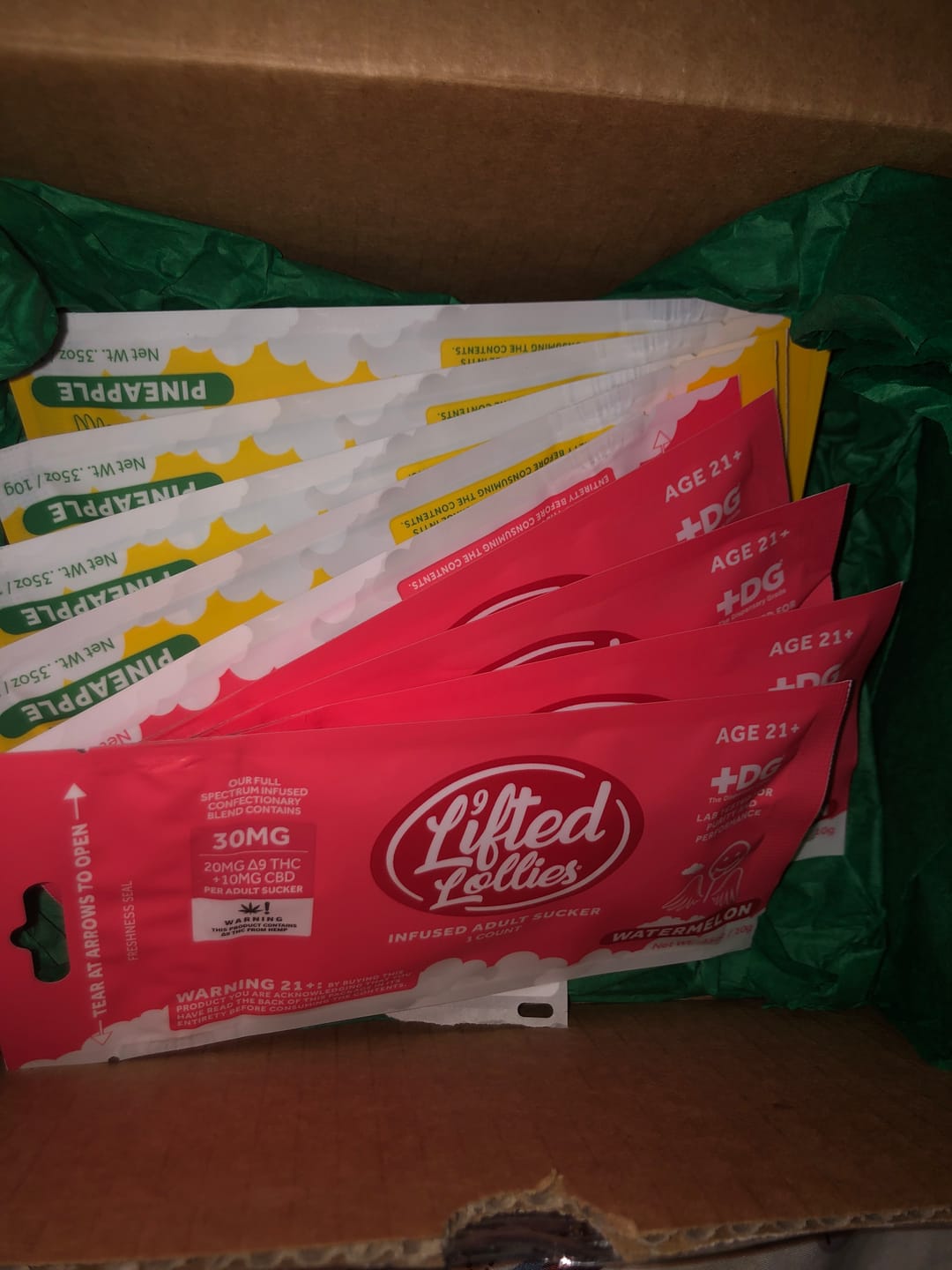 Customer photo review of Lifted Lollies – 20mg D9 THC + 10mg CBD Infused Lollipop (1 Count)
