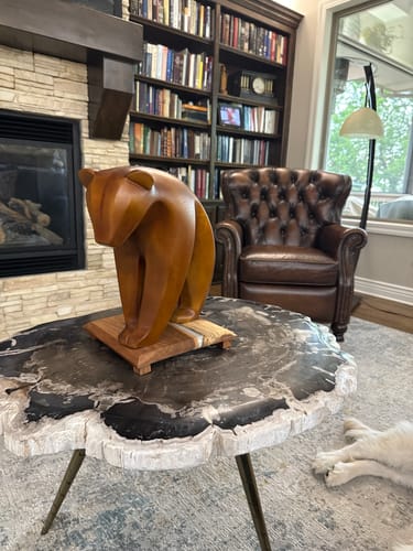 Customer photo review of Bear Wood Sculpture #WA109