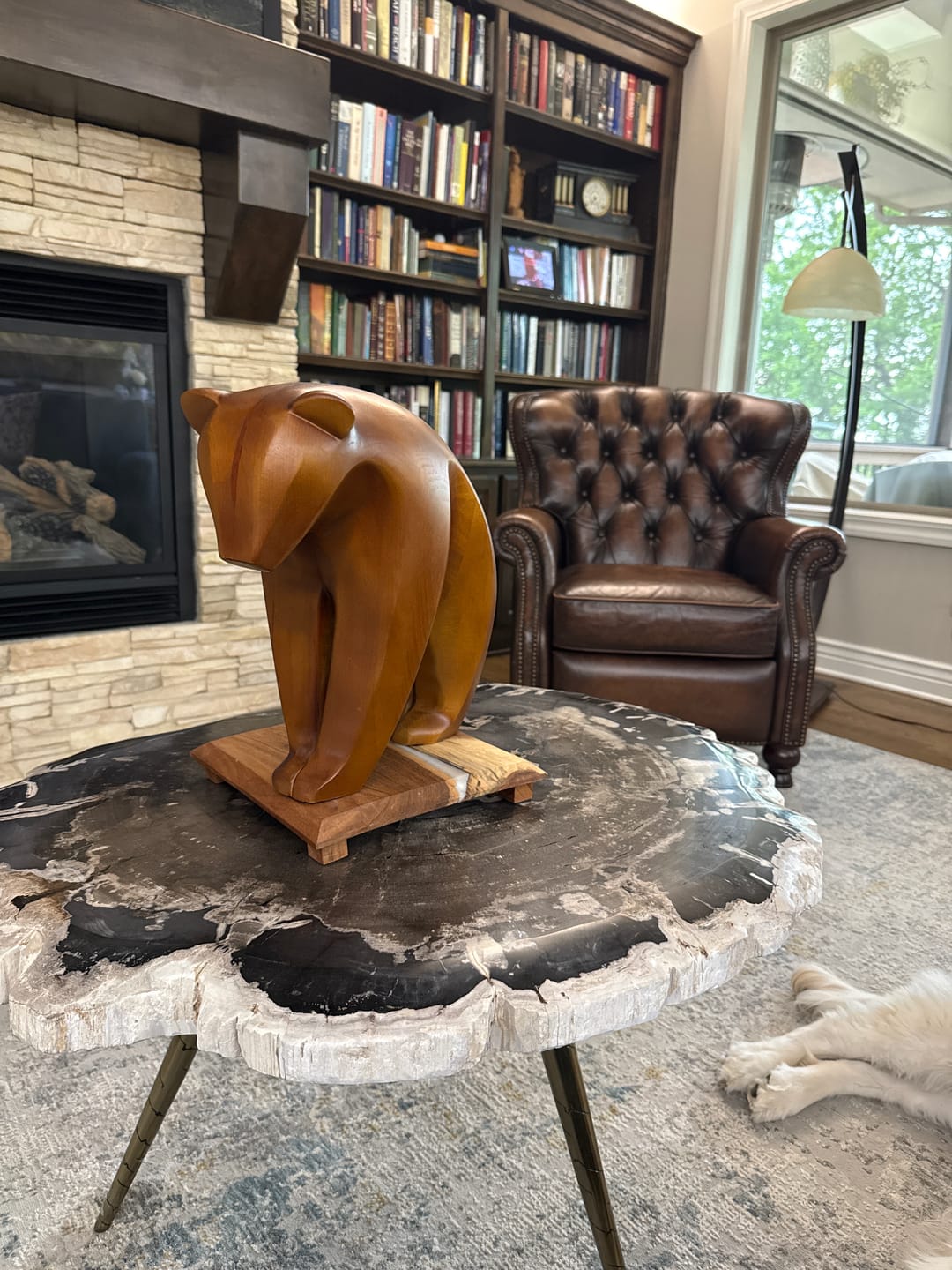 Customer photo review of Bear Wood Sculpture #WA109