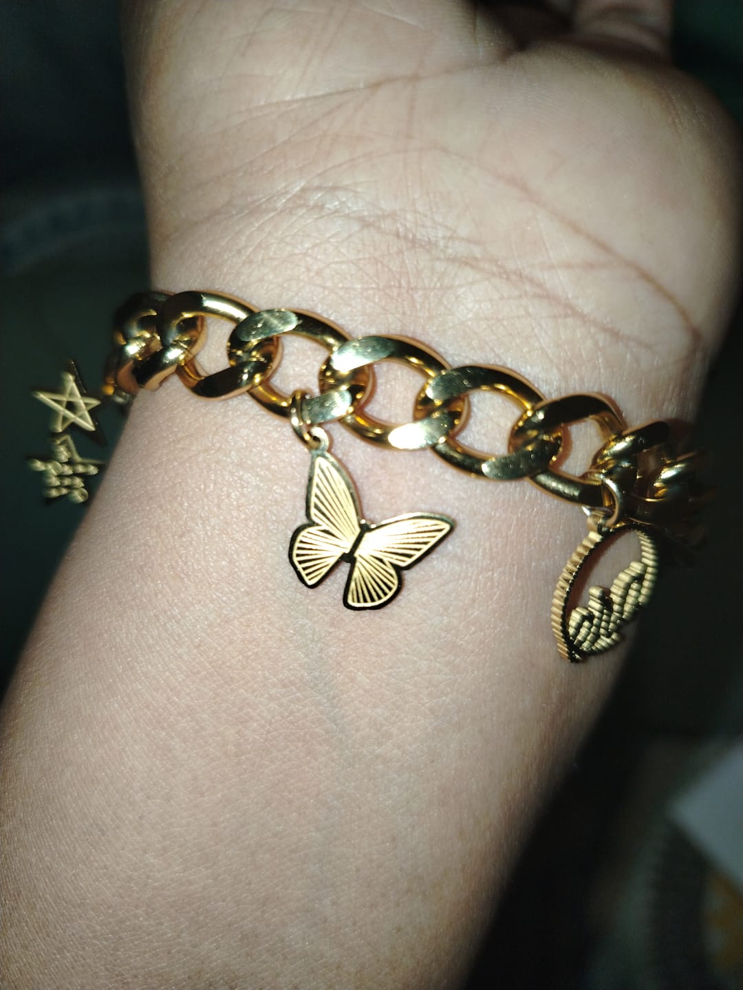 Customer photo review of Gold  Era Charm Bracelet