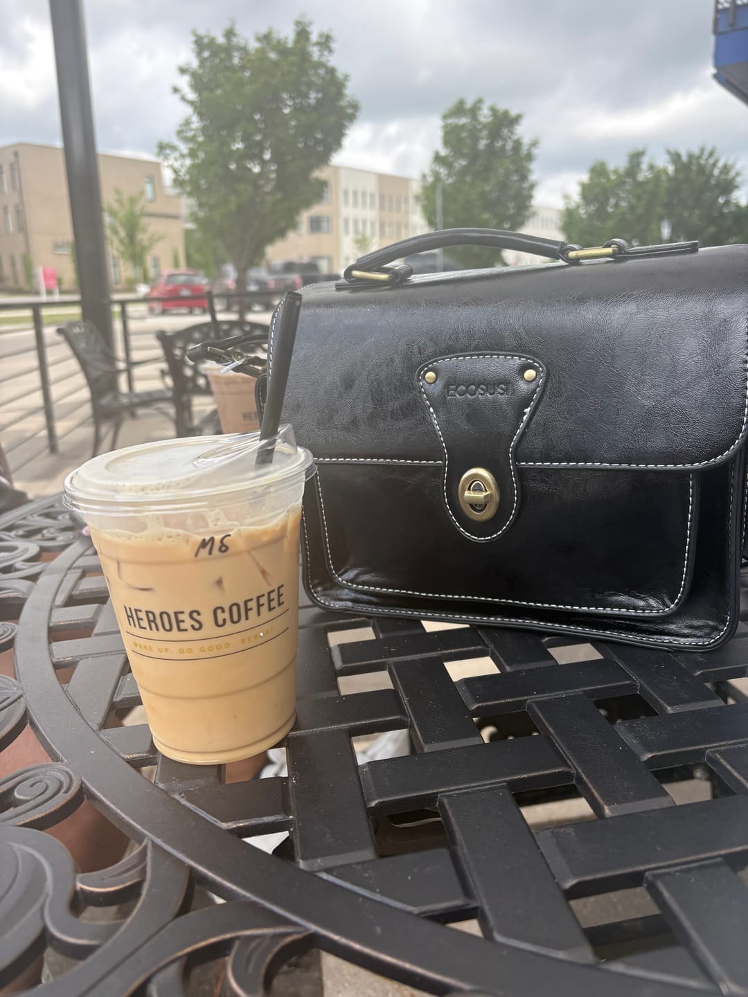 Customer photo review of Alison Vintage Vegan Leather Crossbody Bag