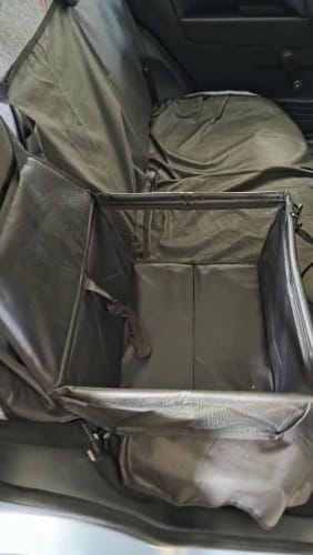 Customer photo review of WanderPup Comfort Dog Travel Seat