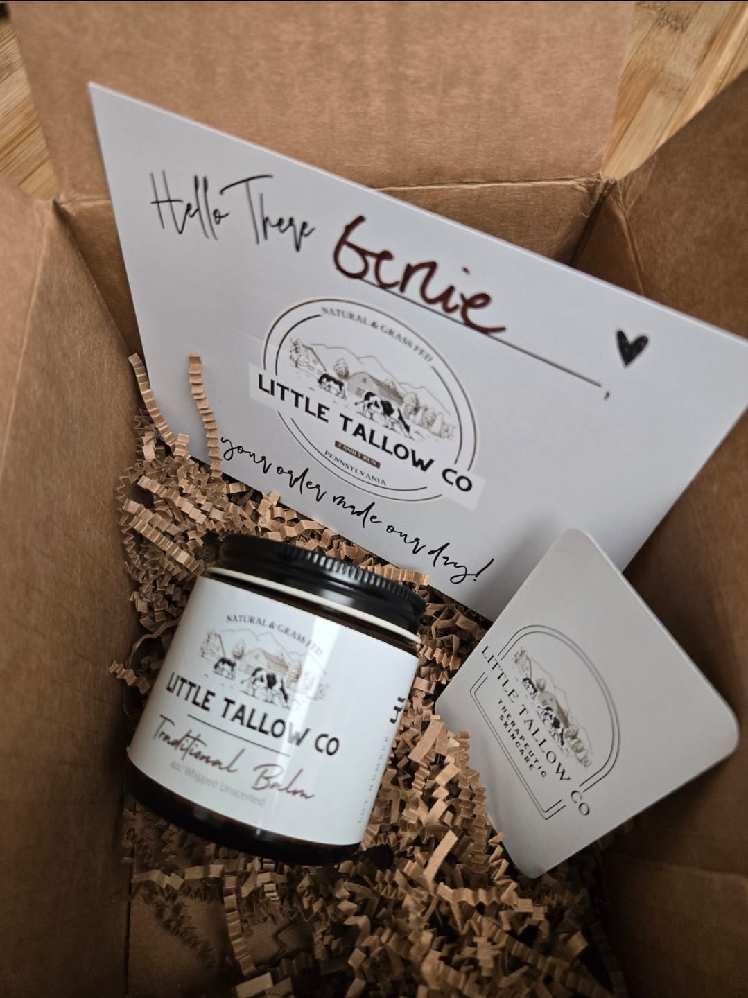 Customer photo review of Traditional Whipped Tallow Balm - 4oz Glass Jar