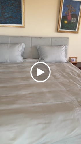 Customer video review of Cearsaf pilota Lyocell culoare gri