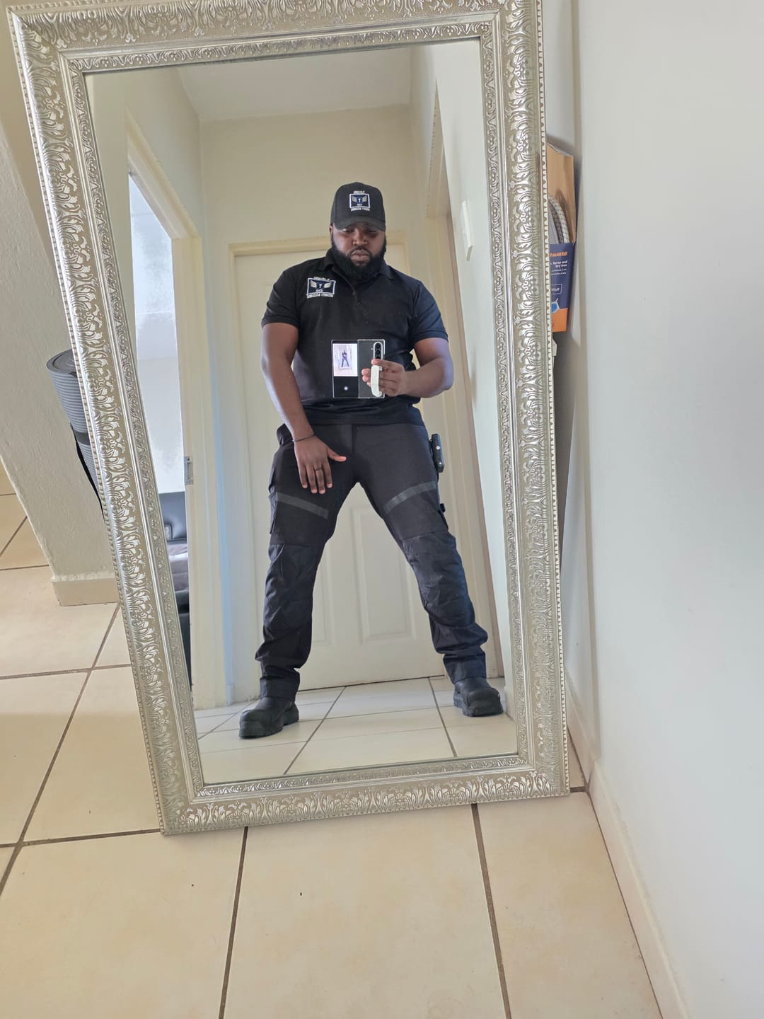 Customer photo review of W.O.R.K 4-Way Stretch Utility Pants Black