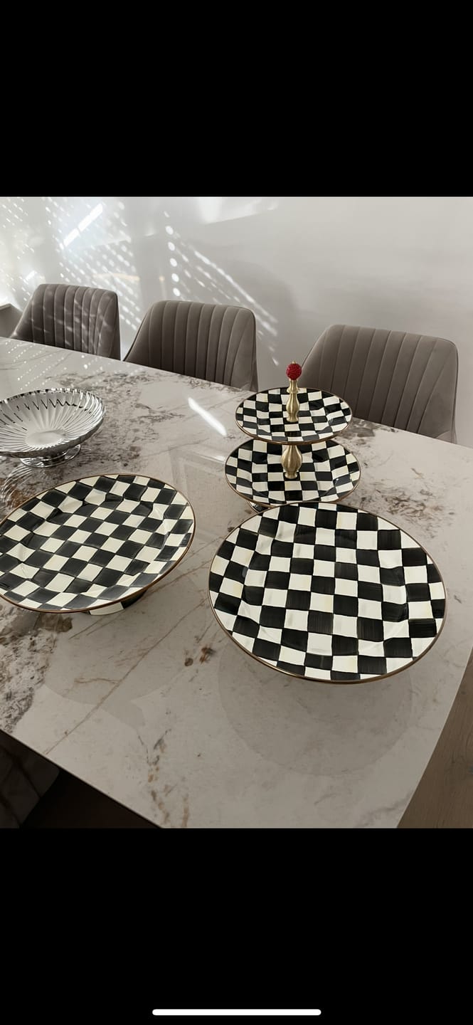 Customer photo review of Courtly Check Enamel Two Tier Sweet Stand