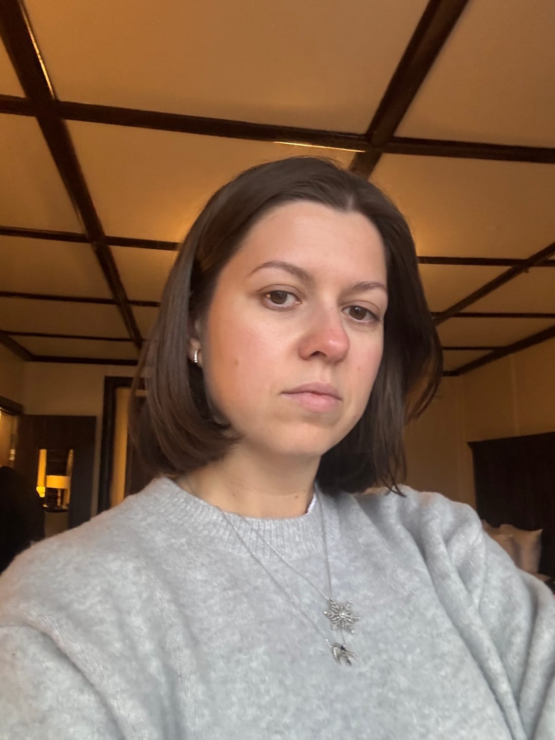 Customer photo review of Simple Huggie Clip On Earrings in Silver
