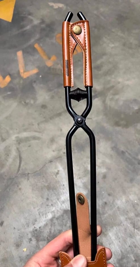 Customer photo review of Heavy Duty Fire Pit Tongs for BBQ, Charcoal & Outdoor Campfires