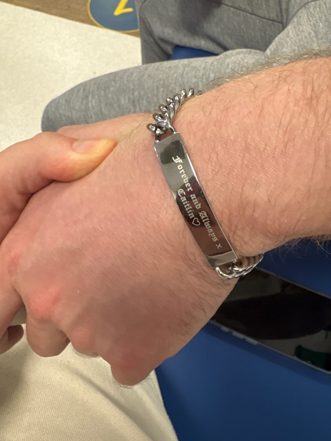 Customer photo review of 8mm Cuban Link ID Bracelet