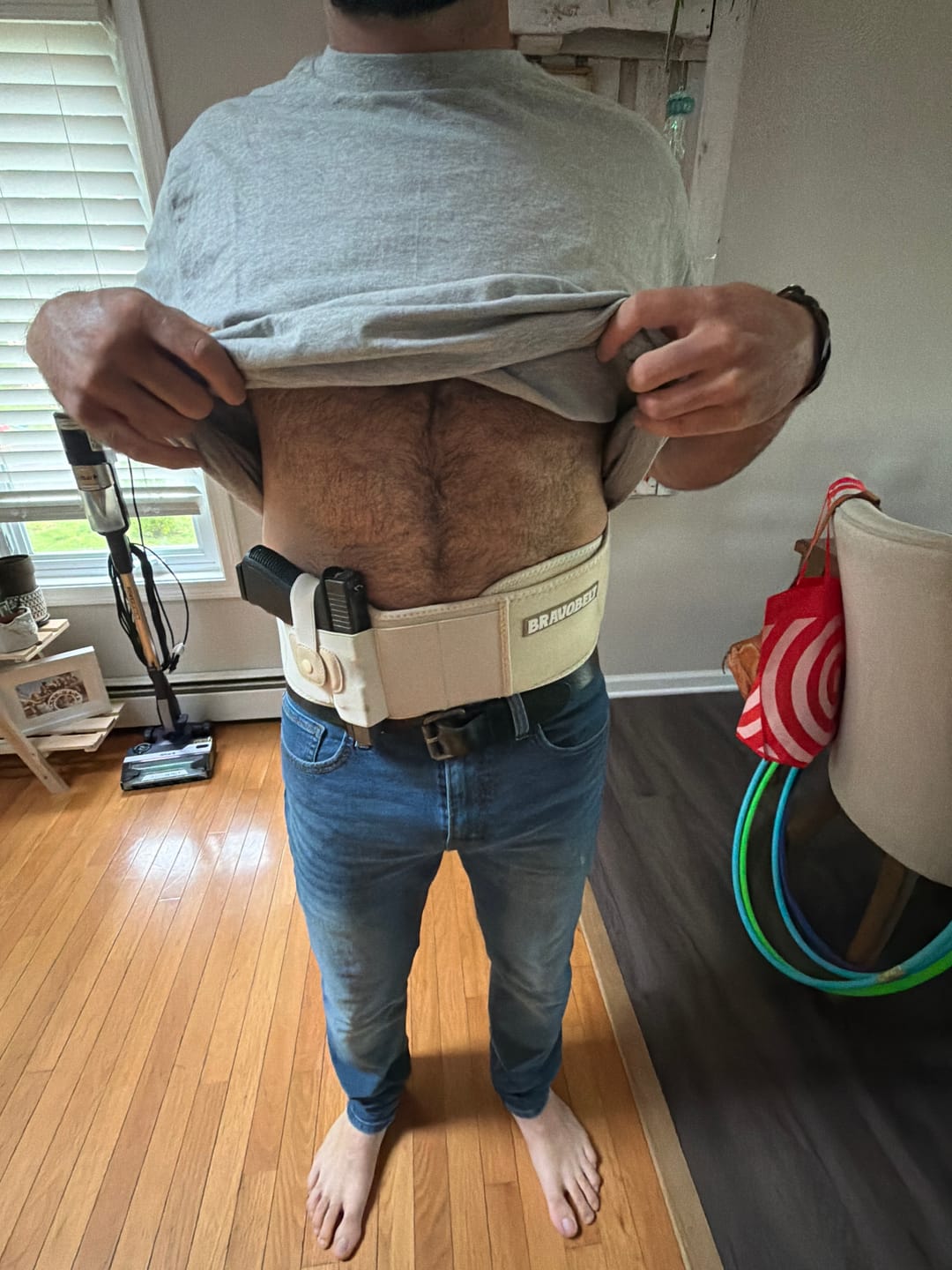 Customer photo review of BravoBelt Belly Band Holster for Concealed Carry - Unisex - Tactical Nude