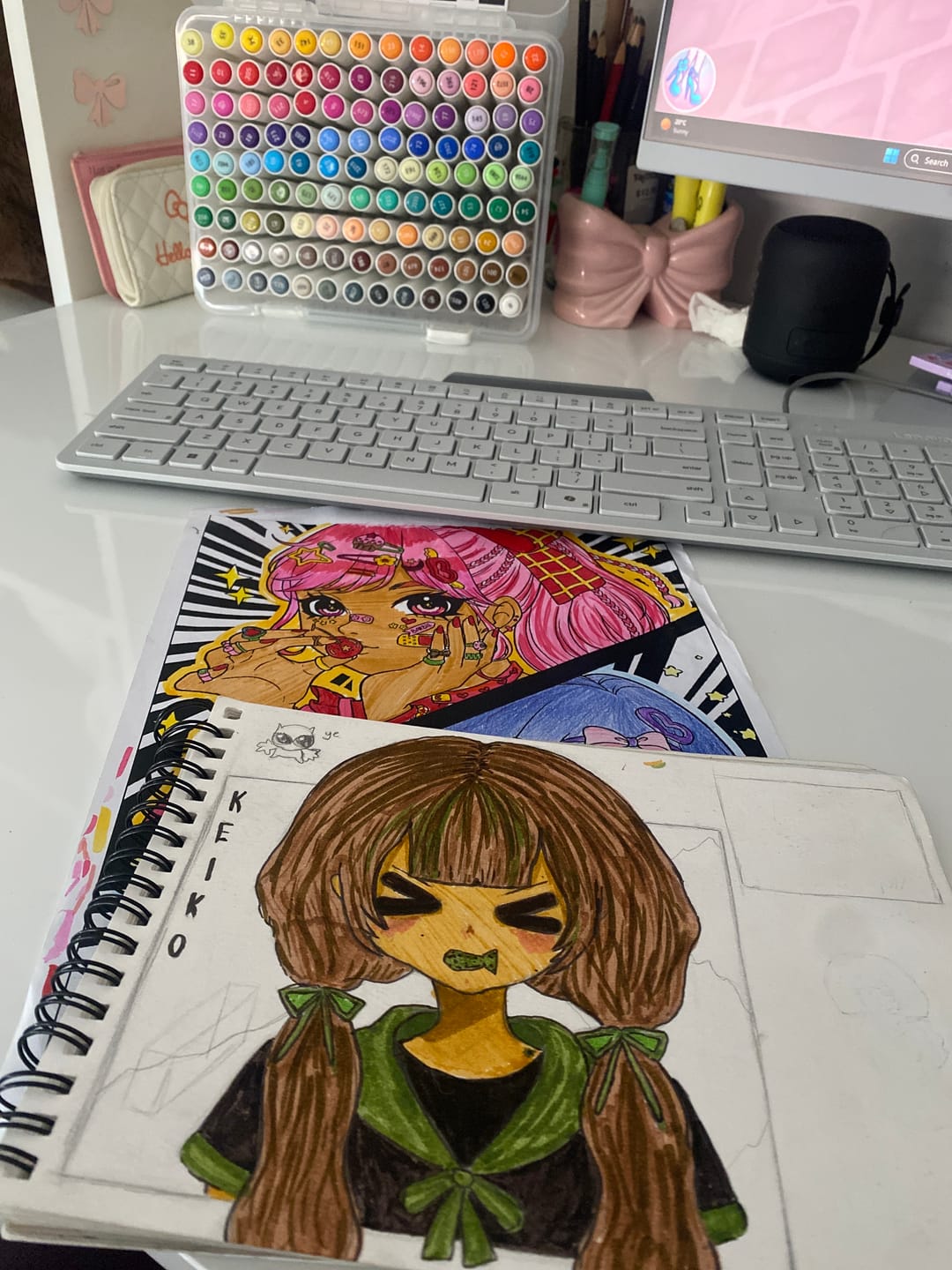 Customer photo review of Ohuhu Dual Tips Water-Based Art Markers