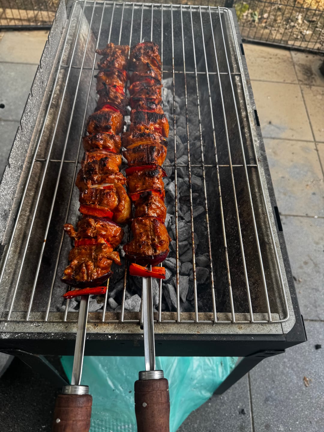 Customer photo review of Schweine-Schaschlik BBQ – süß-rauchige Marinade mit Honig | mySchaschlik