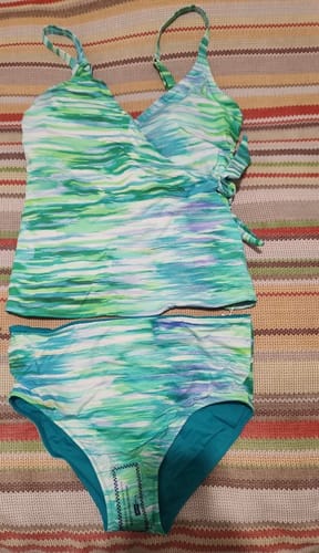Customer photo review of Mornington Tankini Chlorine Resistant Cross Over Set