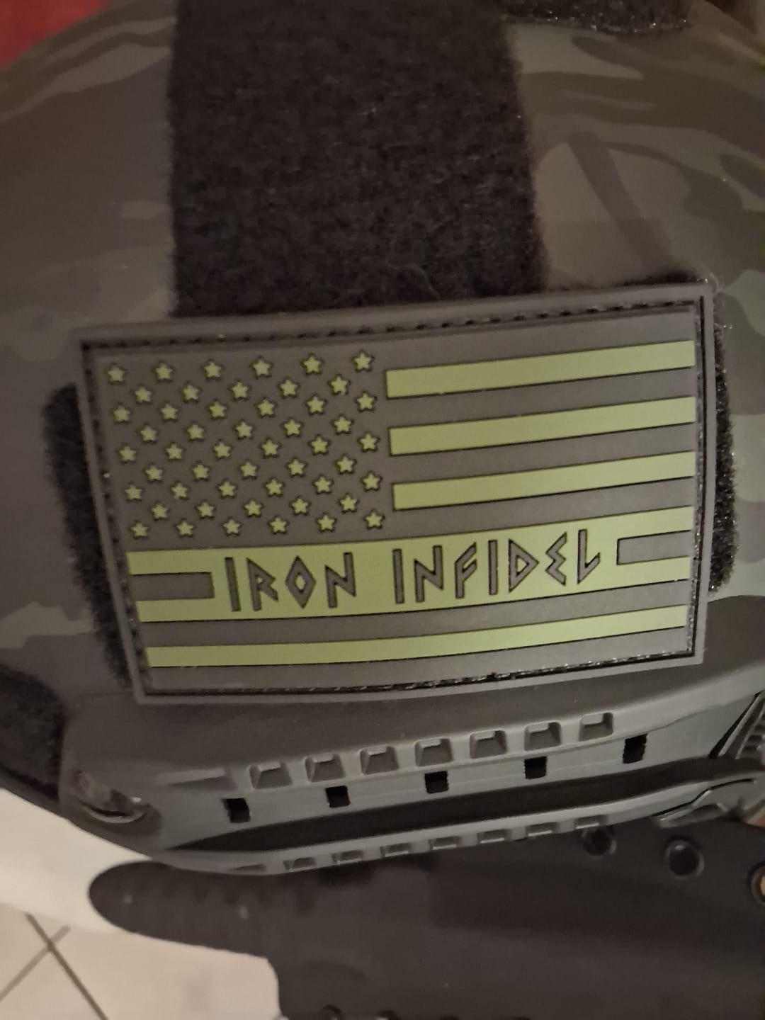 Customer photo review of Morale Patches - Iron Infidel