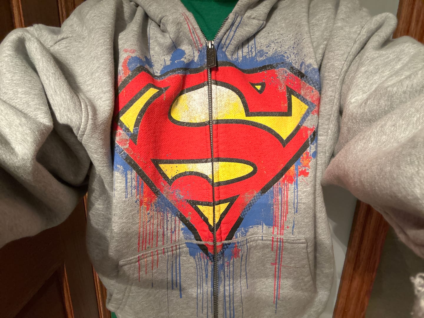 Customer photo review of 5011 - Superman Drip Zip-Ups