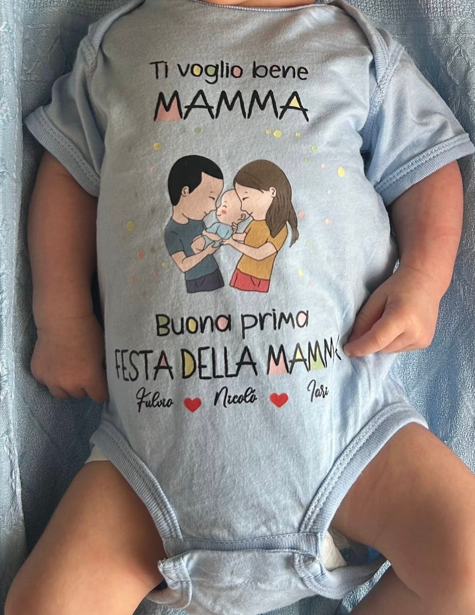 Customer photo review of Festa della mamma - Body personalizzato per neonato per la Festa della Mamma e del Papà