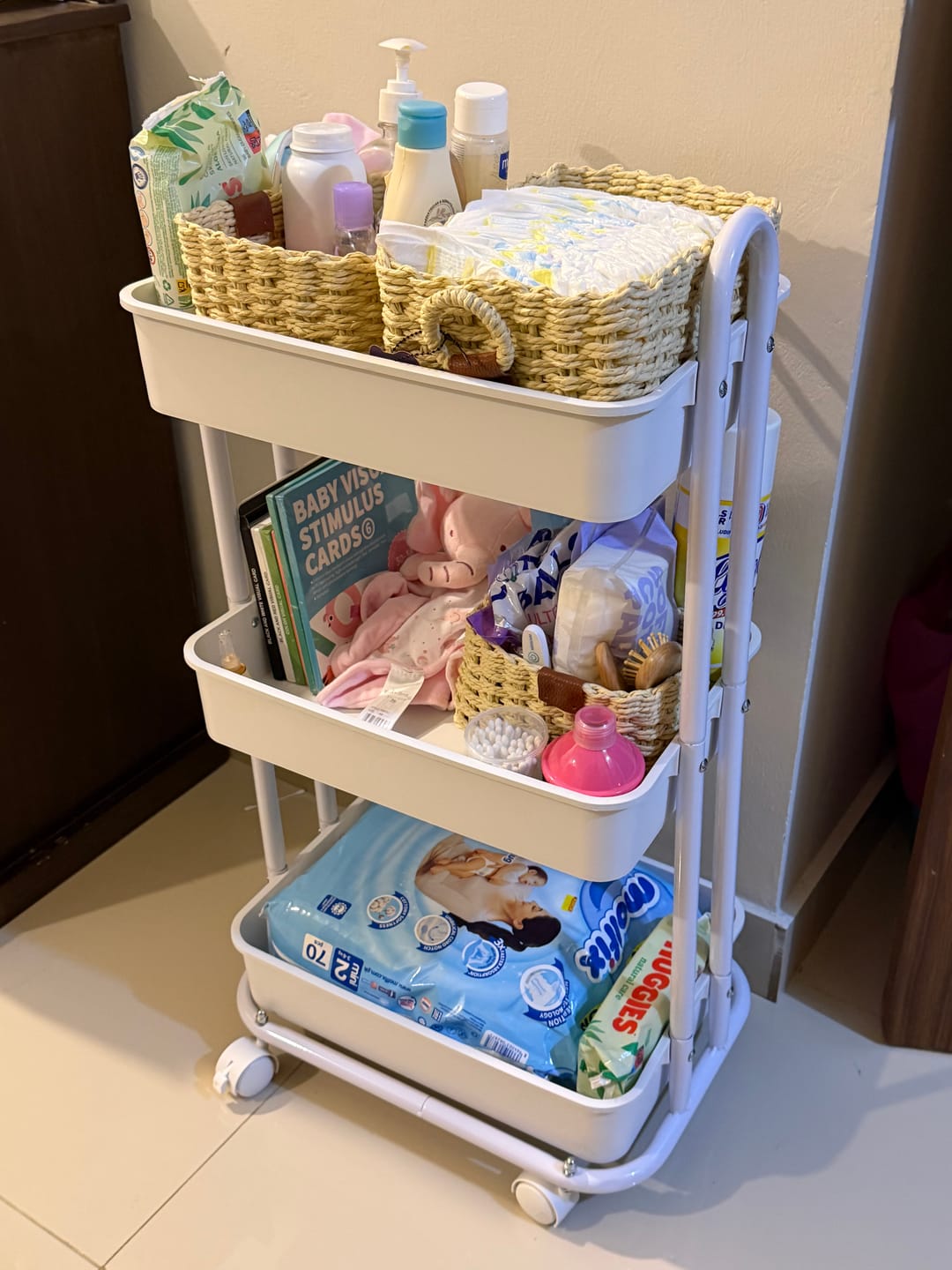 Customer photo review of 3 Tier Storage Trolley White