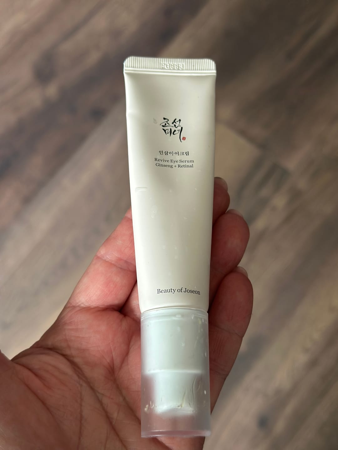 Customer photo review of Krēms ādai ap acīm ar žeņšeņu un retinālu Beauty Of Joseon Revive Eye Serum Ginseng + Retinal