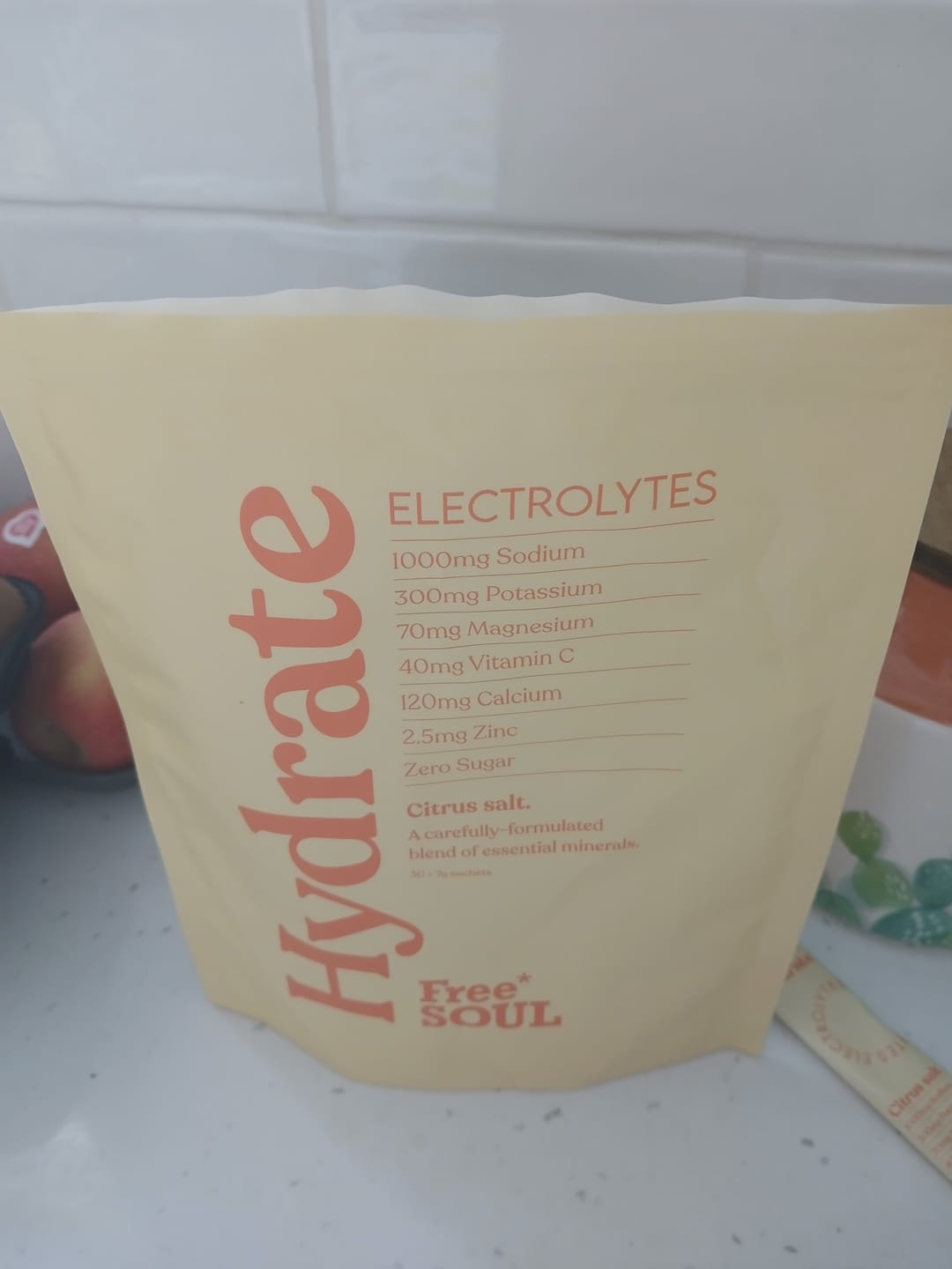 Customer photo review of Free Soul Hydrate Electrolyte Powder