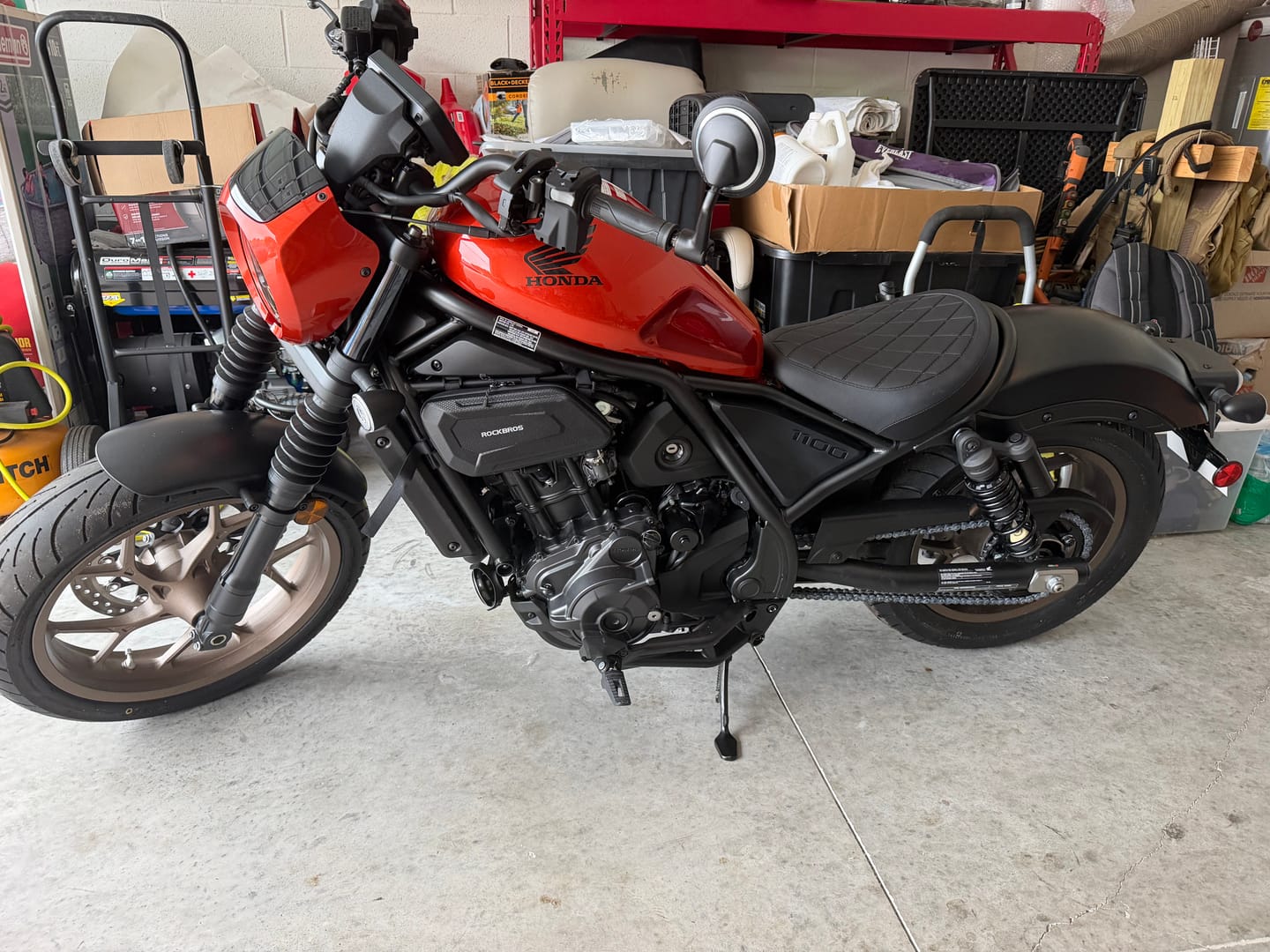 Customer photo review of Motorcycle Triangle Side Bag