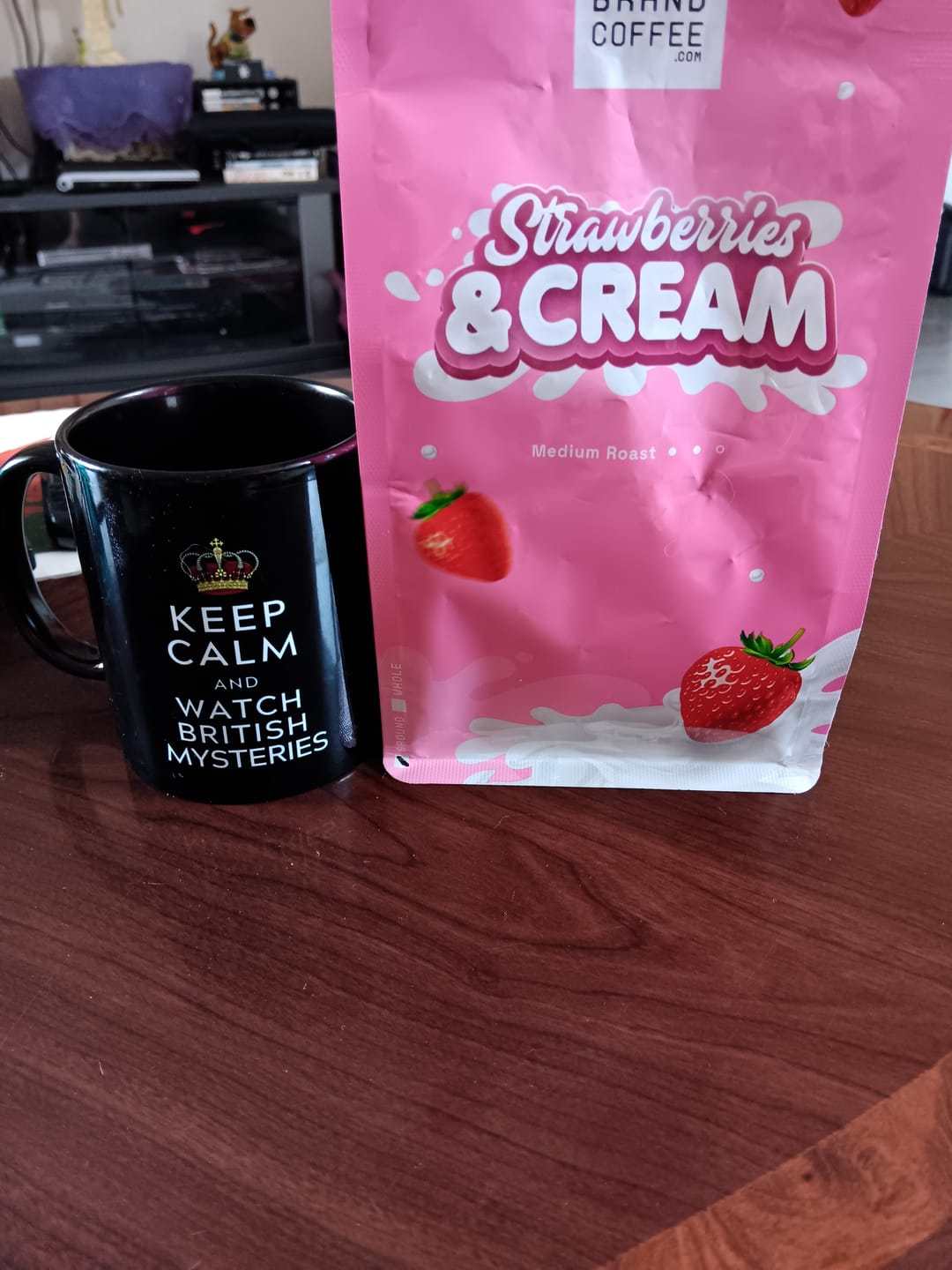 Customer photo review of Strawberries 'n Cream Flavored Coffee