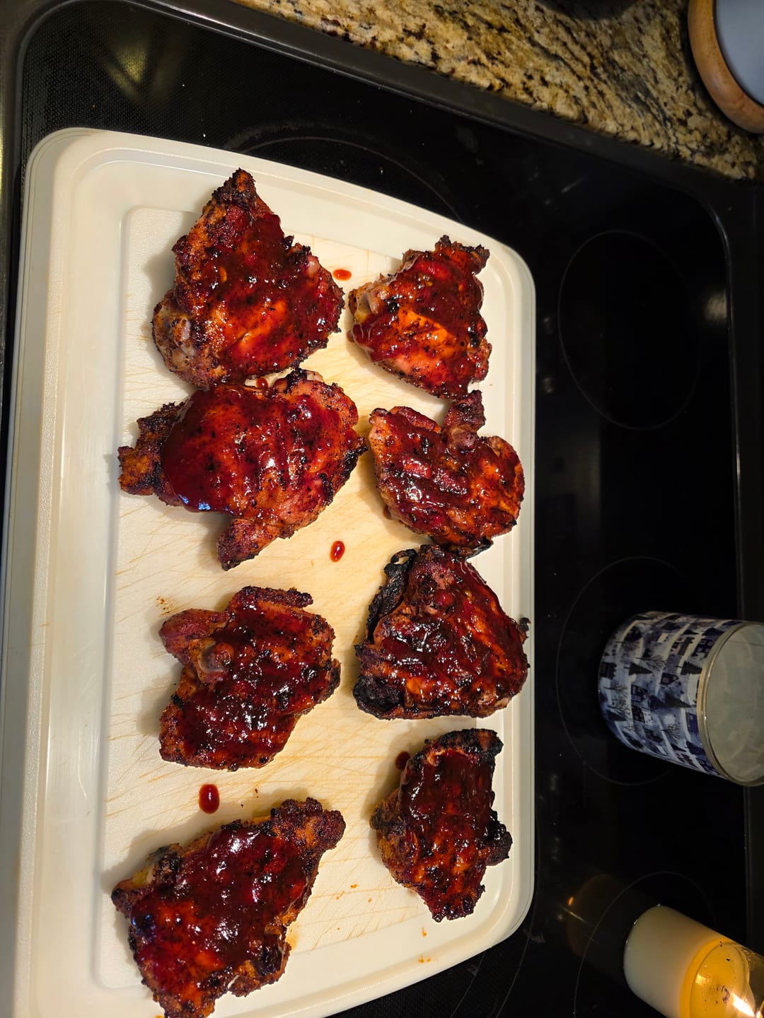 Customer photo review of Whiskey Peach BBQ Sauce