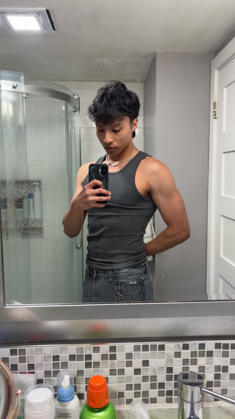 Customer photo review of Premium Ultra-Soft Cotton Fitted Tank 3 Pack