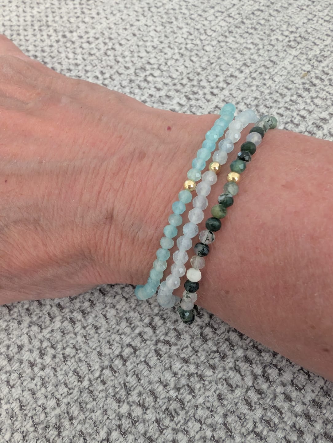 Customer photo review of Serene Soul Amazonit Armband