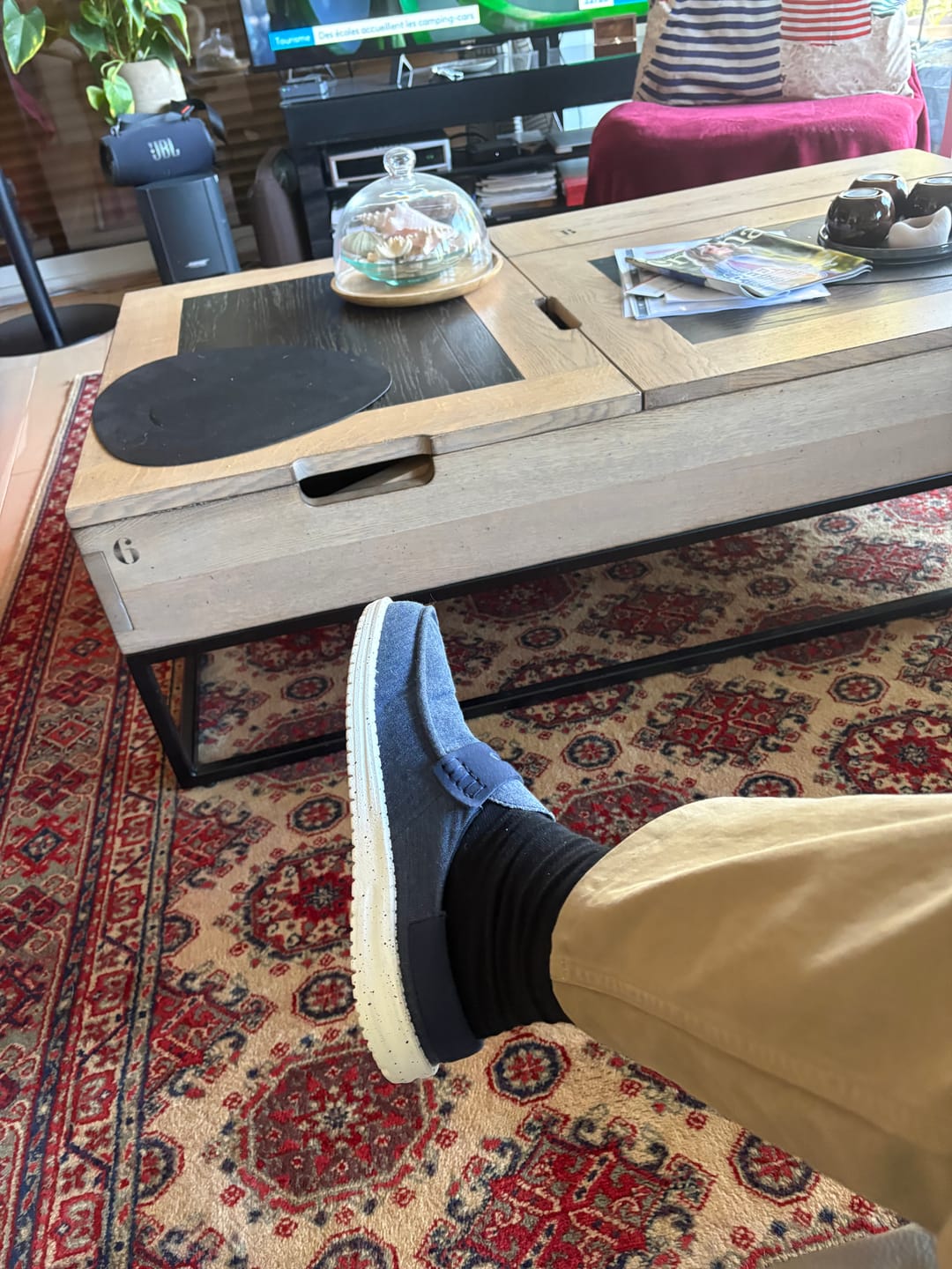 Customer photo review of Mules Bidart bleu marine