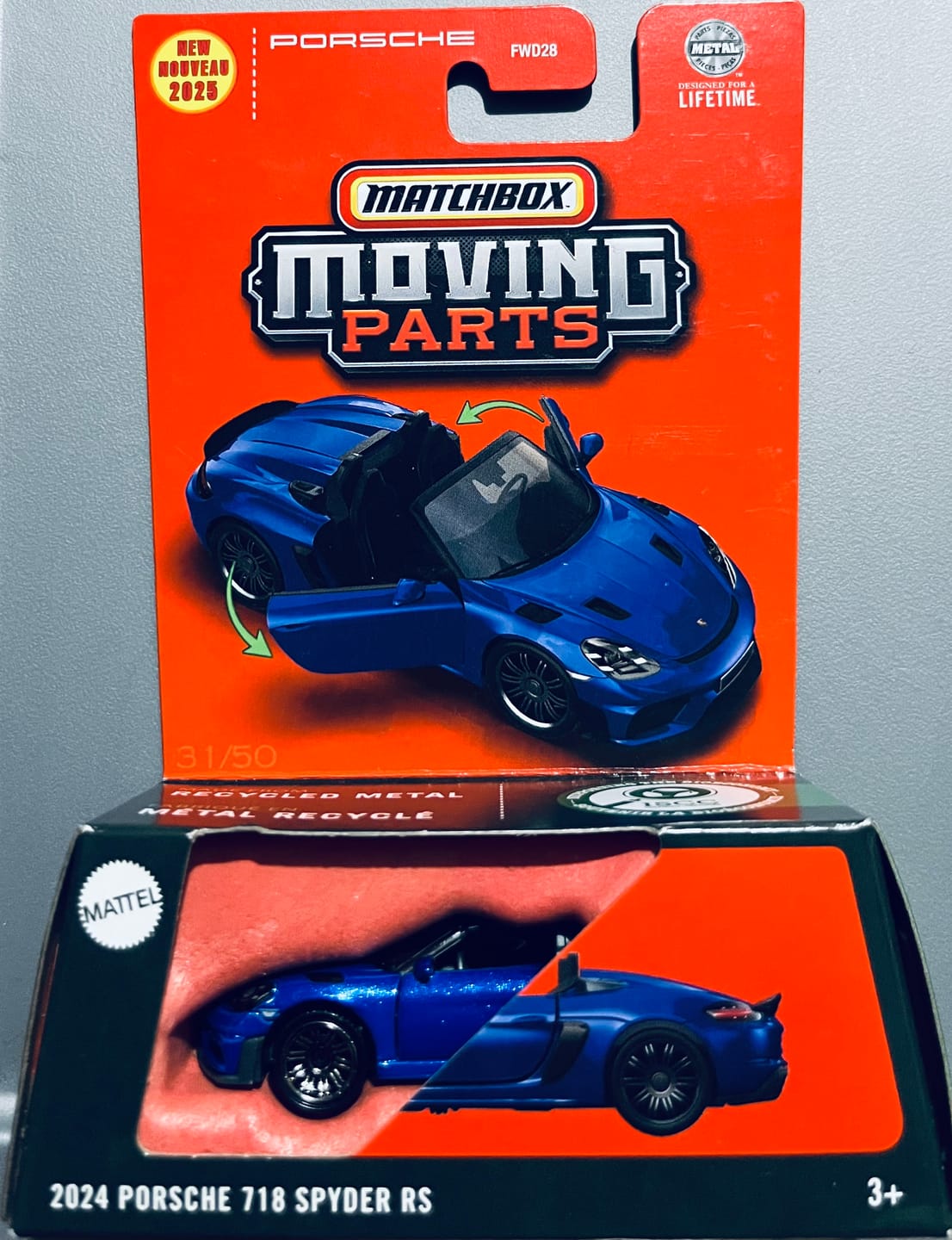 Customer photo review of Matchbox Moving Parts - 2024 Porsche 718 Spyder RS